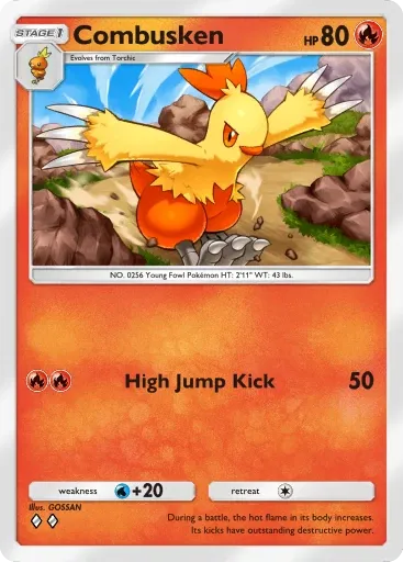 Combusken card art (Deluxe Pack: Mega)