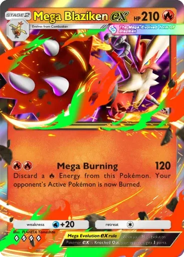 Mega Blaziken ex card art (Deluxe Pack: Mega)