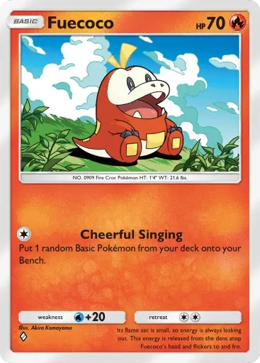 Fuecoco card art (Deluxe Pack: Mega)