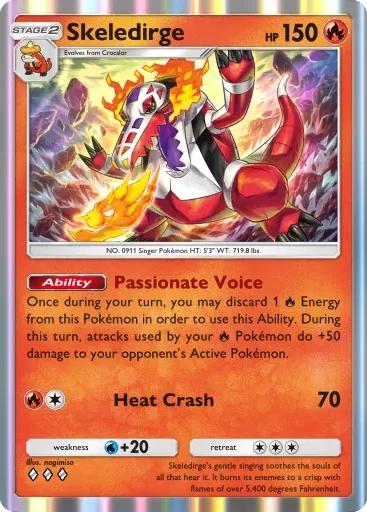 Skeledirge card art (Deluxe Pack: Mega)