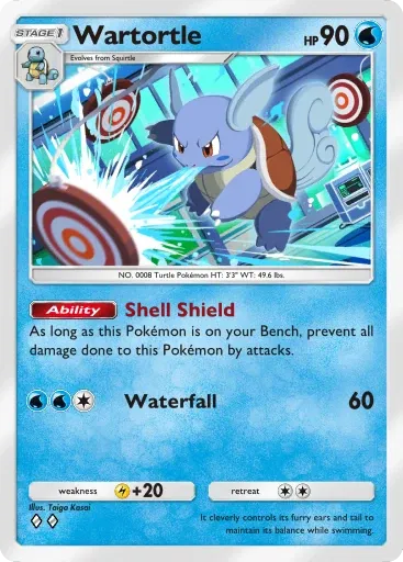 Wartortle card art (Deluxe Pack: Mega)