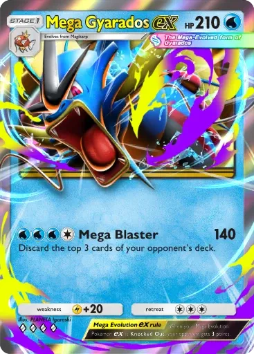 Mega Gyarados ex card art (Deluxe Pack: Mega)