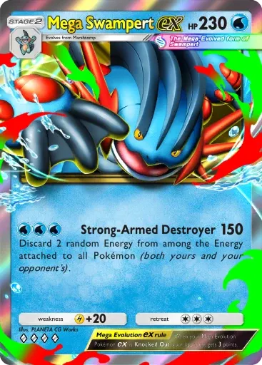 Mega Swampert ex card art (Deluxe Pack: Mega)