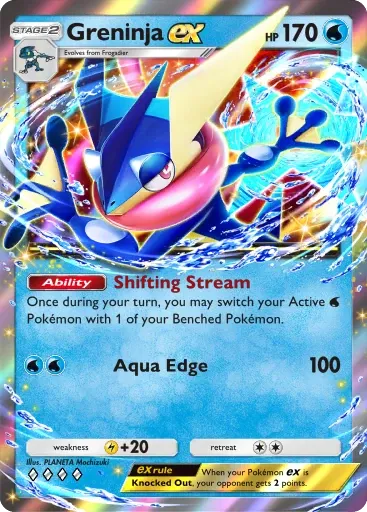 Greninja ex card art (Deluxe Pack: Mega)