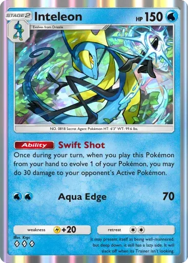 Inteleon card art (Deluxe Pack: Mega)