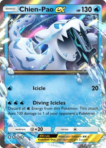 Chien-Pao ex card art (Deluxe Pack: Mega)