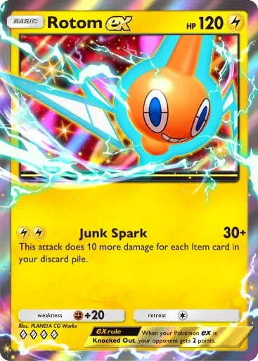 Rotom ex card art (Deluxe Pack: Mega)