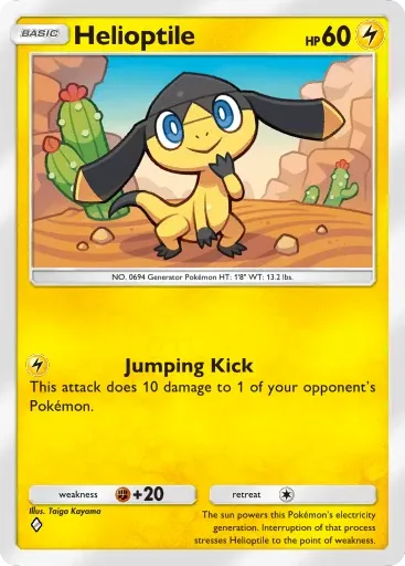 Helioptile card art (Deluxe Pack: Mega)