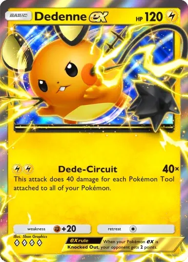 Dedenne ex card art (Deluxe Pack: Mega)