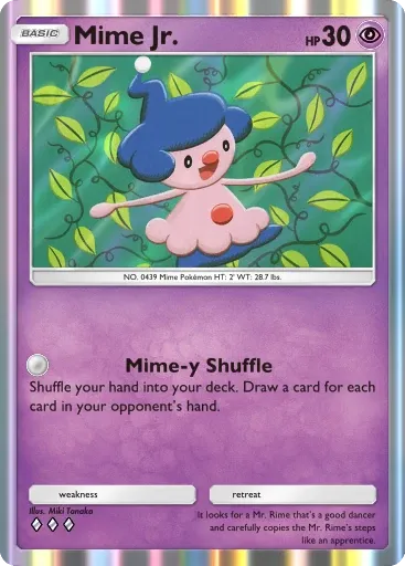 Mime Jr. card art (Deluxe Pack: Mega)