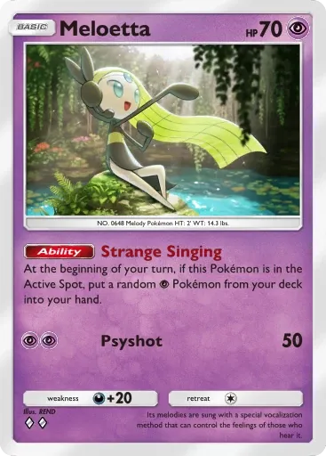 Meloetta card art (Deluxe Pack: Mega)