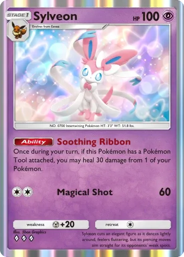 Sylveon card art (Deluxe Pack: Mega)