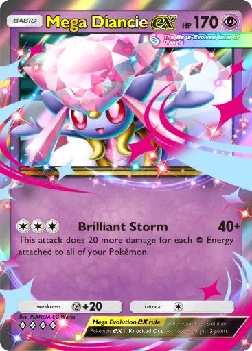 Mega Diancie ex card art (Deluxe Pack: Mega)