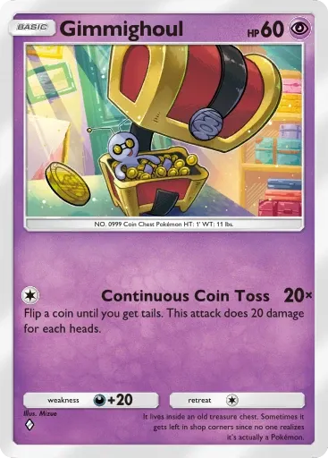 Gimmighoul card art (Deluxe Pack: Mega)