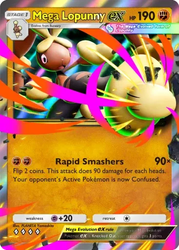 Mega Lopunny ex card art (Deluxe Pack: Mega)