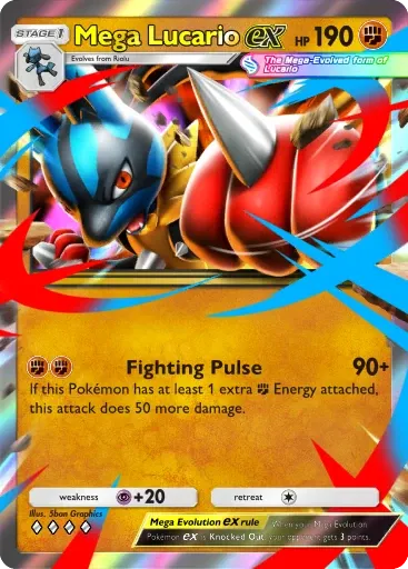 Mega Lucario ex card art (Deluxe Pack: Mega)