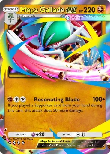 Mega Gallade ex card art (Deluxe Pack: Mega)