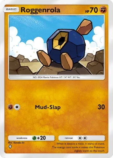 Roggenrola card art (Deluxe Pack: Mega)