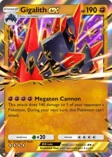 Gigalith ex card art (Deluxe Pack: Mega)