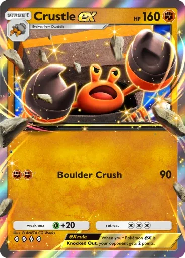 Crustle ex card art (Deluxe Pack: Mega)
