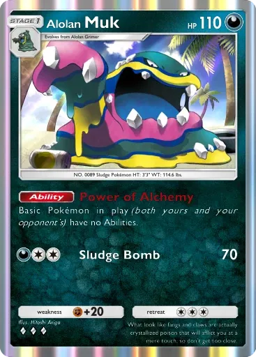Alolan Muk card art (Deluxe Pack: Mega)