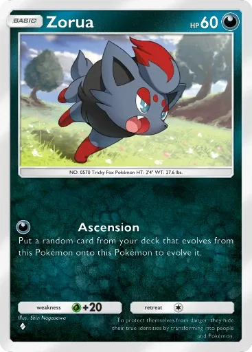 Zorua card art (Deluxe Pack: Mega)