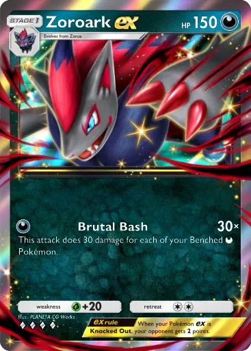 Zoroark ex card art (Deluxe Pack: Mega)