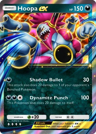 Hoopa ex card art (Deluxe Pack: Mega)