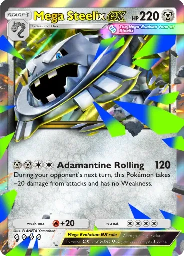 Mega Steelix ex card art (Deluxe Pack: Mega)