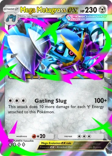 Mega Metagross ex card art (Deluxe Pack: Mega)