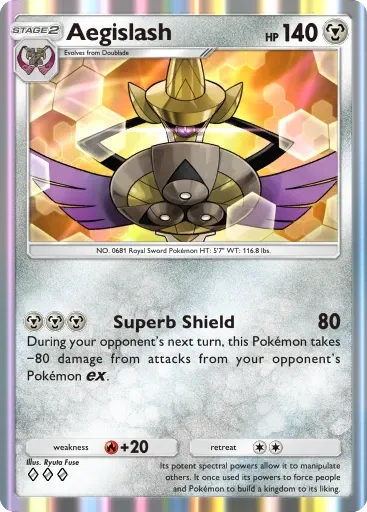 Aegislash card art (Deluxe Pack: Mega)