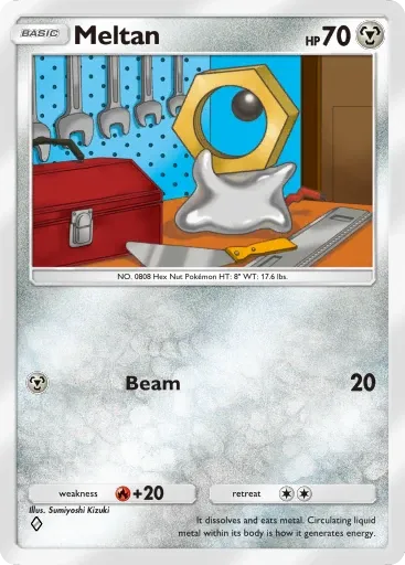 Meltan card art (Deluxe Pack: Mega)