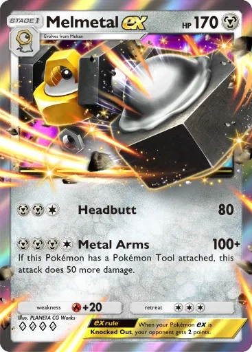 Melmetal ex card art (Deluxe Pack: Mega)