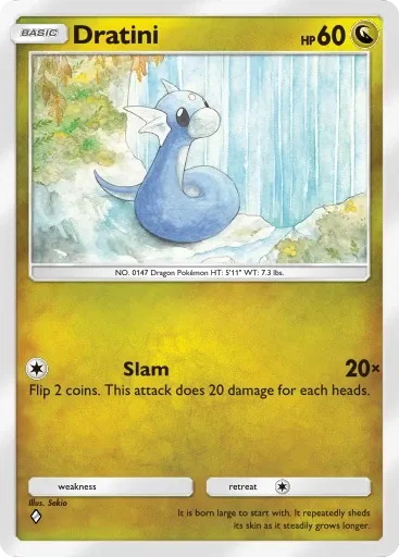 Dratini card art (Deluxe Pack: Mega)