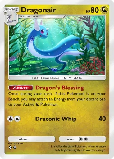 Dragonair card art (Deluxe Pack: Mega)