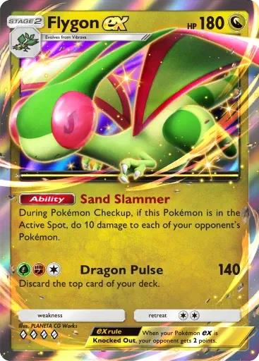 Flygon ex card art (Deluxe Pack: Mega)