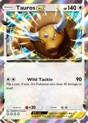 Tauros ex card art (Deluxe Pack: Mega)