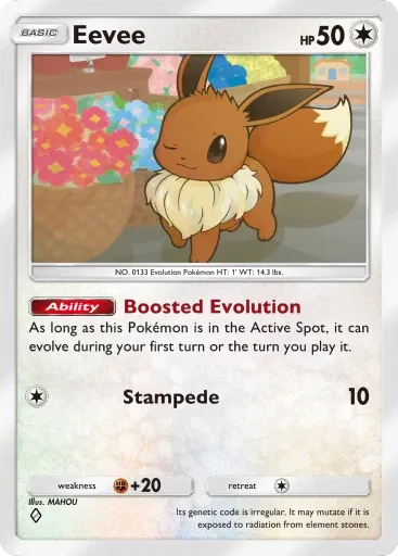 Eevee card art (Deluxe Pack: Mega)