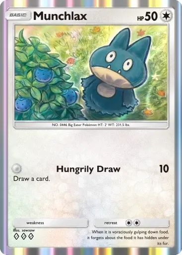 Munchlax card art (Deluxe Pack: Mega)