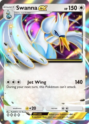 Swanna ex card art (Deluxe Pack: Mega)