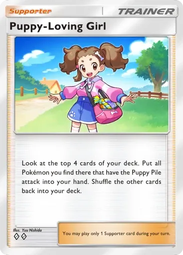 Puppy-Loving Girl card art (Deluxe Pack: Mega)