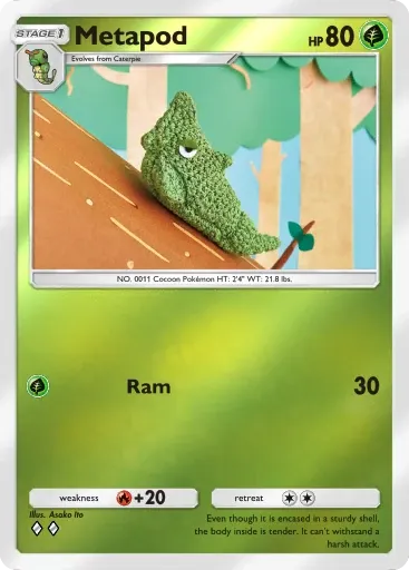 Metapod card art (Deluxe Pack: Mega)