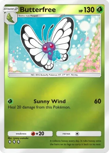 Butterfree card art (Deluxe Pack: Mega)