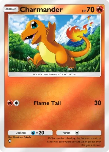 Charmander card art (Deluxe Pack: Mega)