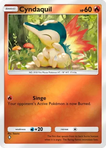 Cyndaquil card art (Deluxe Pack: Mega)