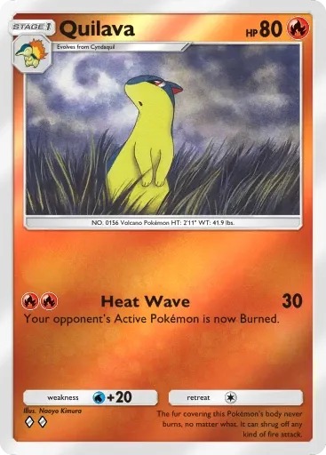 Quilava card art (Deluxe Pack: Mega)
