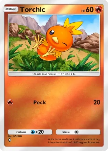 Torchic card art (Deluxe Pack: Mega)