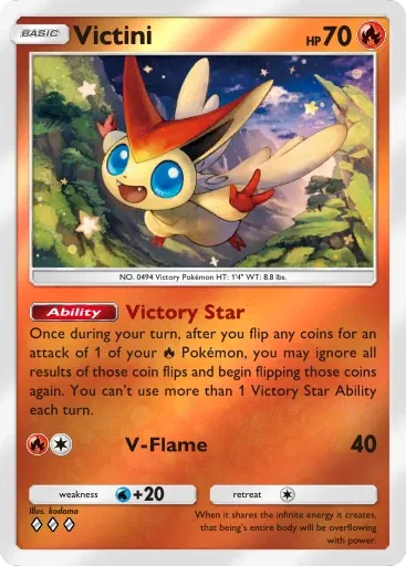 Victini card art (Deluxe Pack: Mega)