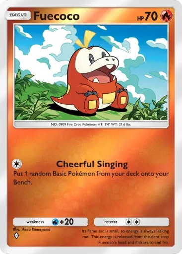Fuecoco card art (Deluxe Pack: Mega)
