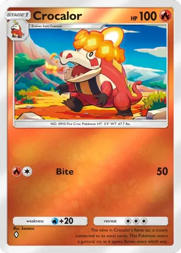 Crocalor card art (Deluxe Pack: Mega)